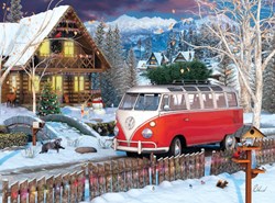 Eurographics Puzzle VW Weihnachtsbus Blechdose - 550 Teile - Weihnachtsmotiv