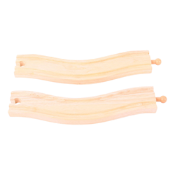 BigJigs Holz Eisenbahn wavy track Set - Schienen Spielzeug
