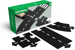 Waytoplay flexible Autobahn Highway 24-teilig für drinnen und draußen