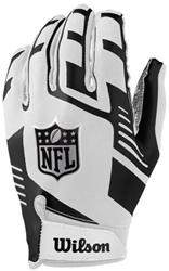 Wilson NFL Handschuhe American Football - Weiß/Schwarz - One Size - Stretch Fit