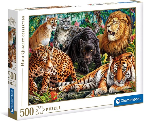 Clementoni Puzzle Tiere - Wild Cats 500 Teile Puzzle