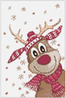 Wizardi Diamond Painting Rentier Bastelset Weihnachten 20x30cm Kinder