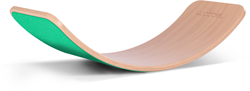 Wobbel Original Balanceboard Transparent mit Filz Mint Grün Yogaboard
