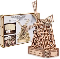Wooden.City Holz Modellbau Windmühle - 3D Puzzle Windmühle Bausatz