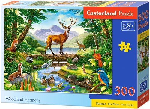 Castorland Puzzle Tiere Woodland Harmony 300 Teile Karton-2