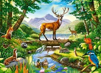 Castorland Puzzle Tiere Woodland Harmony 300 Teile Karton