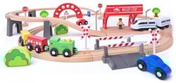 Woody Woody Eisenbahnset mit elektr. Lokomotive 93064