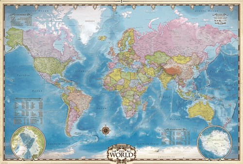 Eurographics Puzzle Weltkarte - 2000 Teile - Lernspielzeug