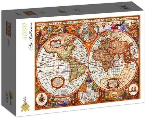 Grafika Puzzle Weltkarte - 3000 Teile Landkarte Puzzle-2