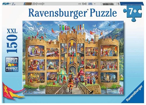 Ravensburger Puzzle Kinder 150 XXL Ritterburg Lernspielzeug-2