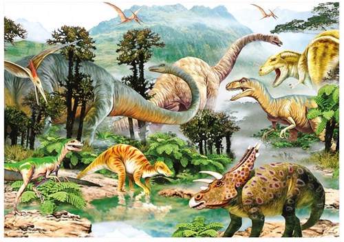 Dino Puzzle - Dinosaurier - 100 XXL Teile - Lernspielzeug
