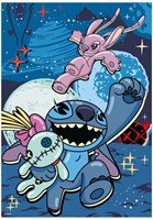 Dino Puzzle Spielzeug Stitch Neon 100 XL Teile für Kinder