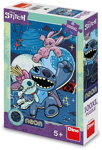 Dino Puzzle Spielzeug Stitch Neon 100 XL Teile für Kinder-2