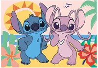 Dino Puzzle Stitch am Strand - 100 XXL Teile Disney