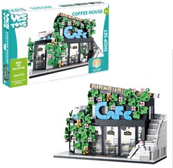 YesToys Bauset Coffee House mit Lichtern - 564 Teile - bunt