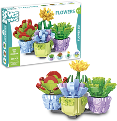 YesToys Blumen Bauset bunte Blumen Dekoration Spielzeug