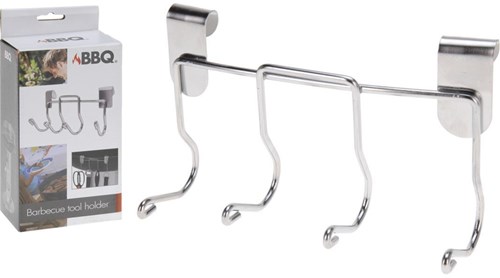 BBQ Grillwerkzeughalter silber 16x10cm Grillzubehör