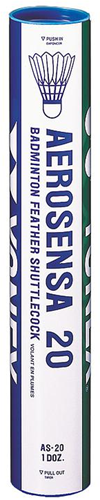 Yonex Aerosensa 20 Shuttles (Tube of 12) - White -