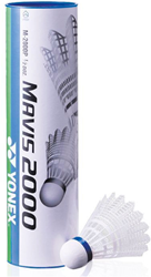 Yonex Badminton Federbälle Mavis 2000 - 6er Tube - weiß - Nylon