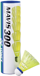 Yonex Badminton Federbälle Mavis 300 - 6er Tube - Gelb - Mittlere Geschwindigkeit