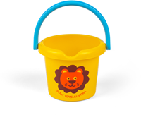 Gowi Spielzeugeimer - Zoo Tier Löwe - 16cm gelb